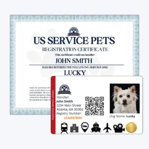 Service Animal ID Card + Certificate