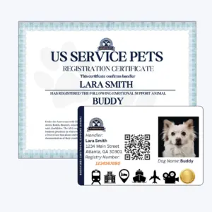 Support Animal ID Card + Certificate